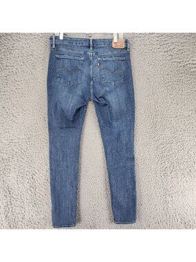 Levis Jeans Womens 32 Blue Stretch Denim 711 Skinny